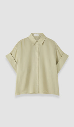 Green Justi Ramie Voile Shirt - Joseph