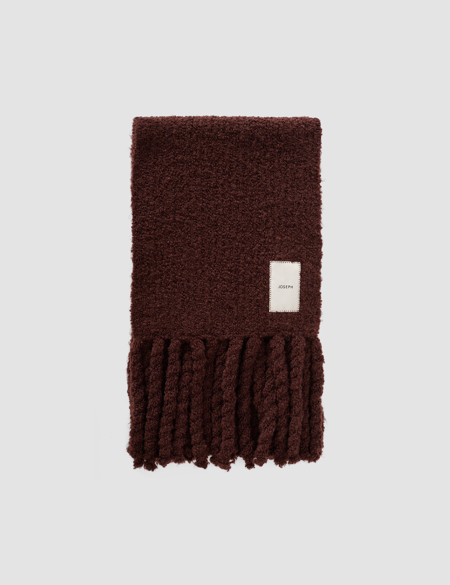 Purple Kai Fluffy Bouclé Scarf - Joseph