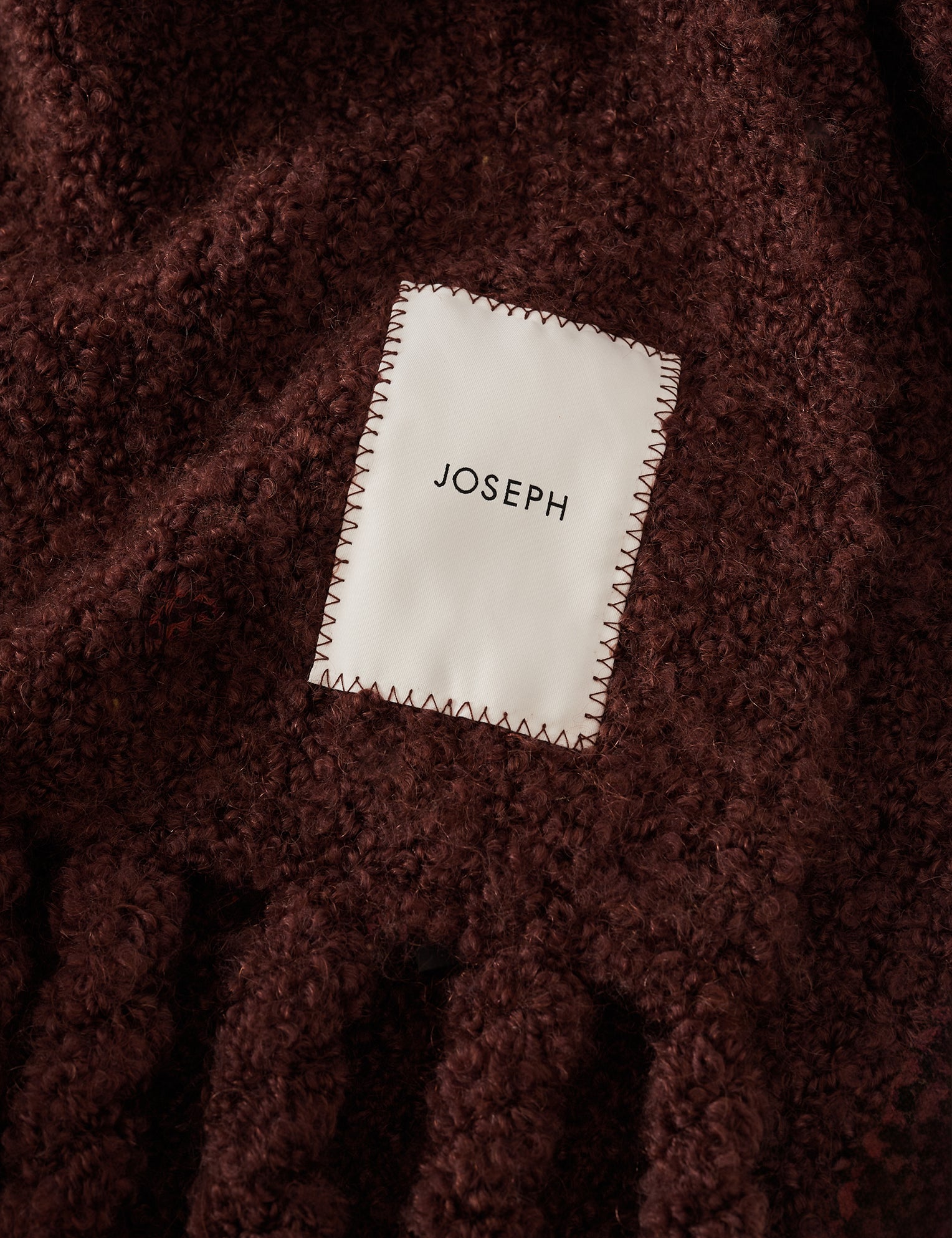 Purple Kai Fluffy Bouclé Scarf - Joseph