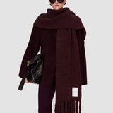 Purple Kai Fluffy Bouclé Scarf - Joseph