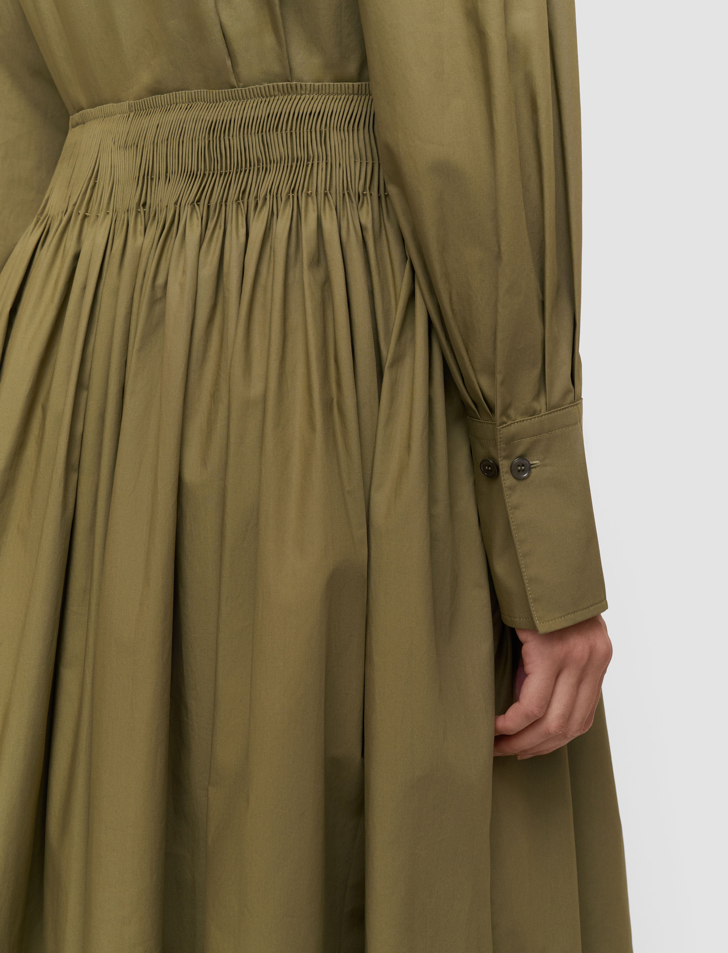 olive green poplin dress YOURS Plus Size Khaki Green Poplin Midi Dress