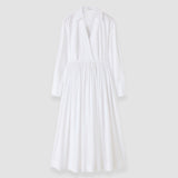 White Kathe Cotton Poplin Dress - Joseph