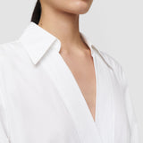 White Kathe Cotton Poplin Dress - Joseph