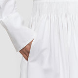 White Kathe Cotton Poplin Dress - Joseph