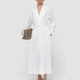 White Kathe Cotton Poplin Dress - Joseph
