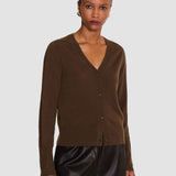 Brown Keane Light Pure Cashmere Cardigan - Joseph