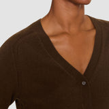 Brown Keane Light Pure Cashmere Cardigan - Joseph