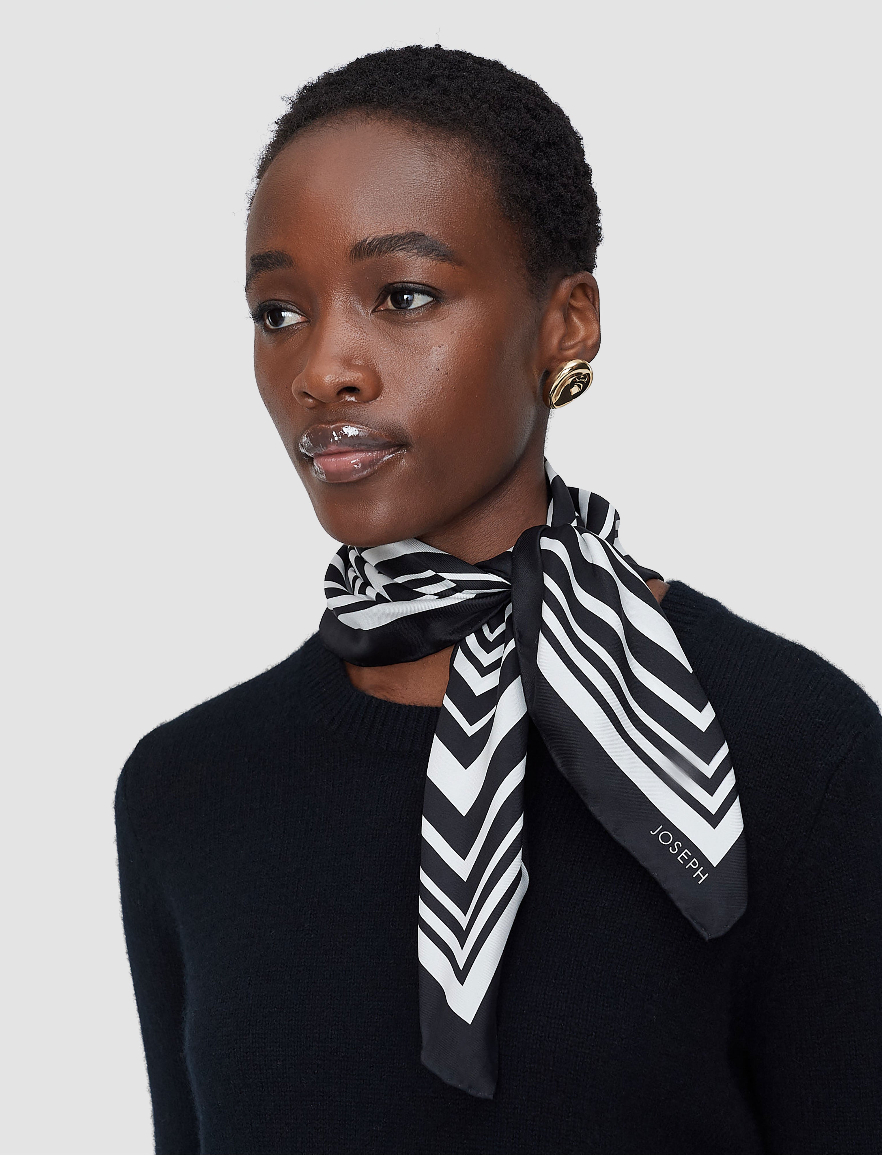 Kenza Silk Scarf in Multicolour | JOSEPH GB