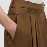 Brown Kharis Cotton Twill Skirt - Joseph