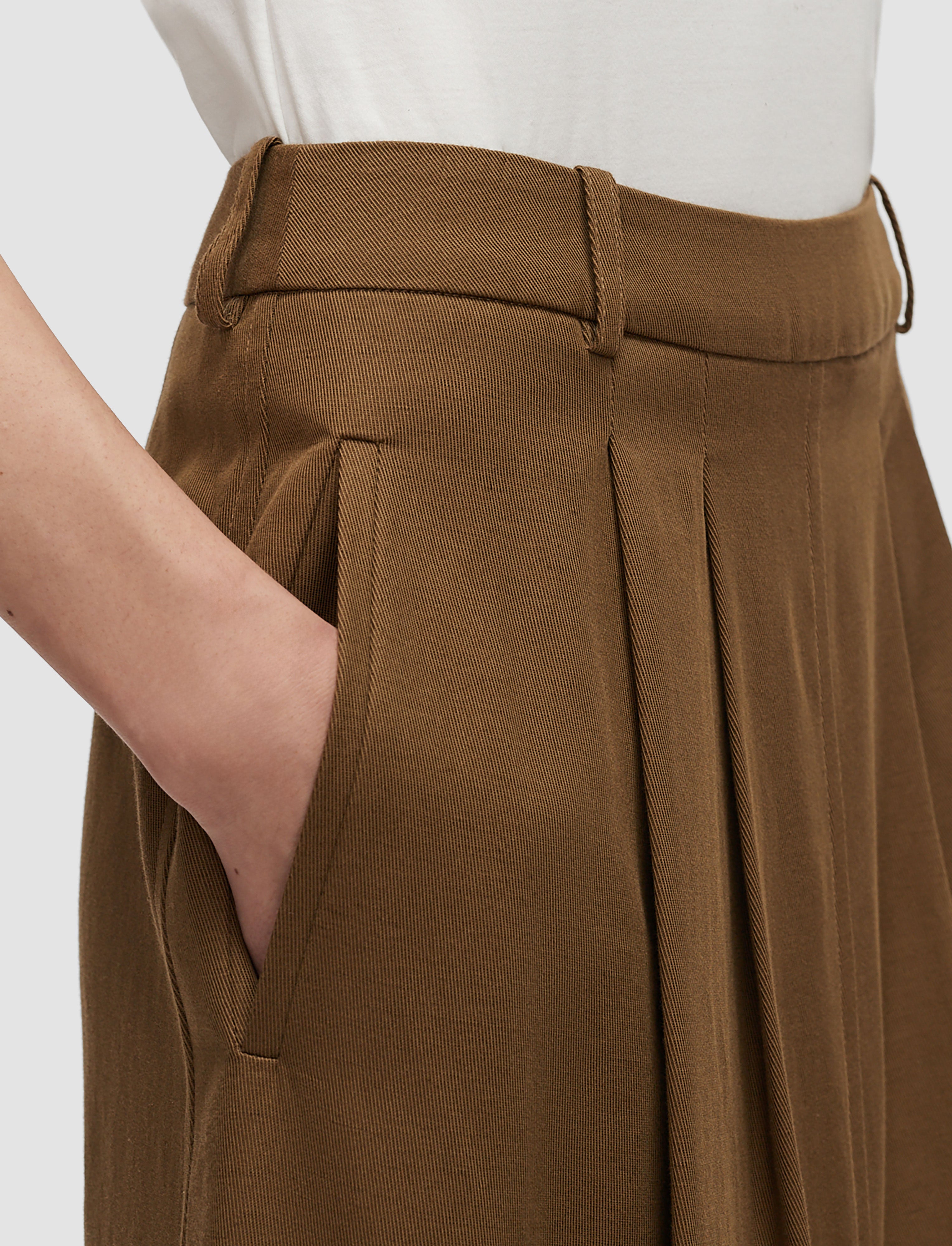 brown-kharis-cotton-twill-skirt-JOSEPH