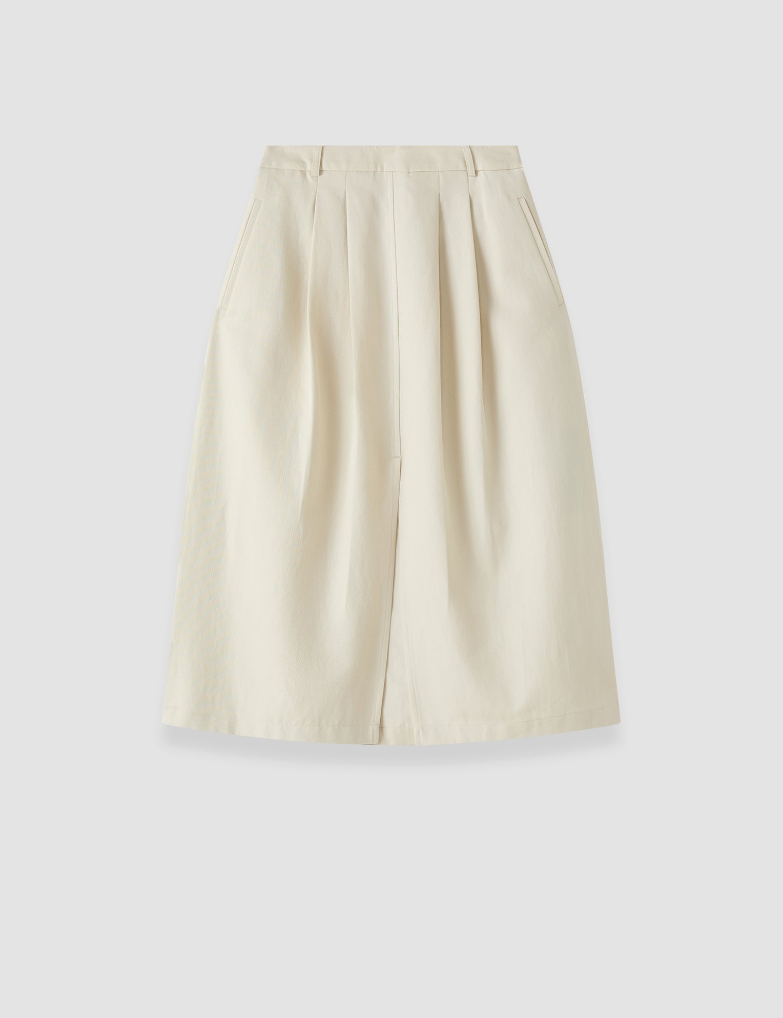 White Kharis Cotton Twill Skirt - Joseph