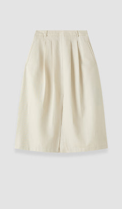 White Kharis Cotton Twill Skirt - Joseph