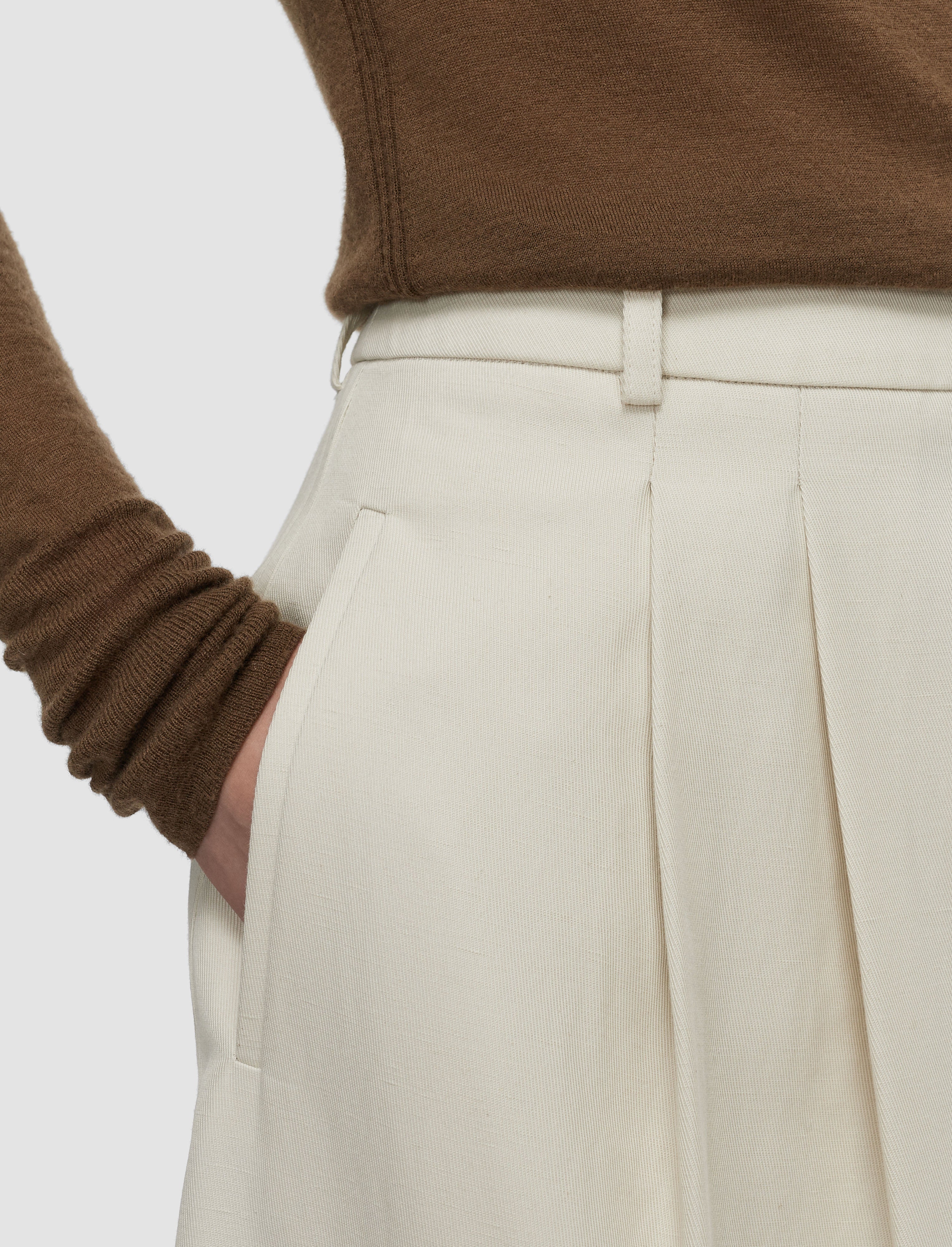 white-kharis-cotton-twill-skirt-JOSEPH