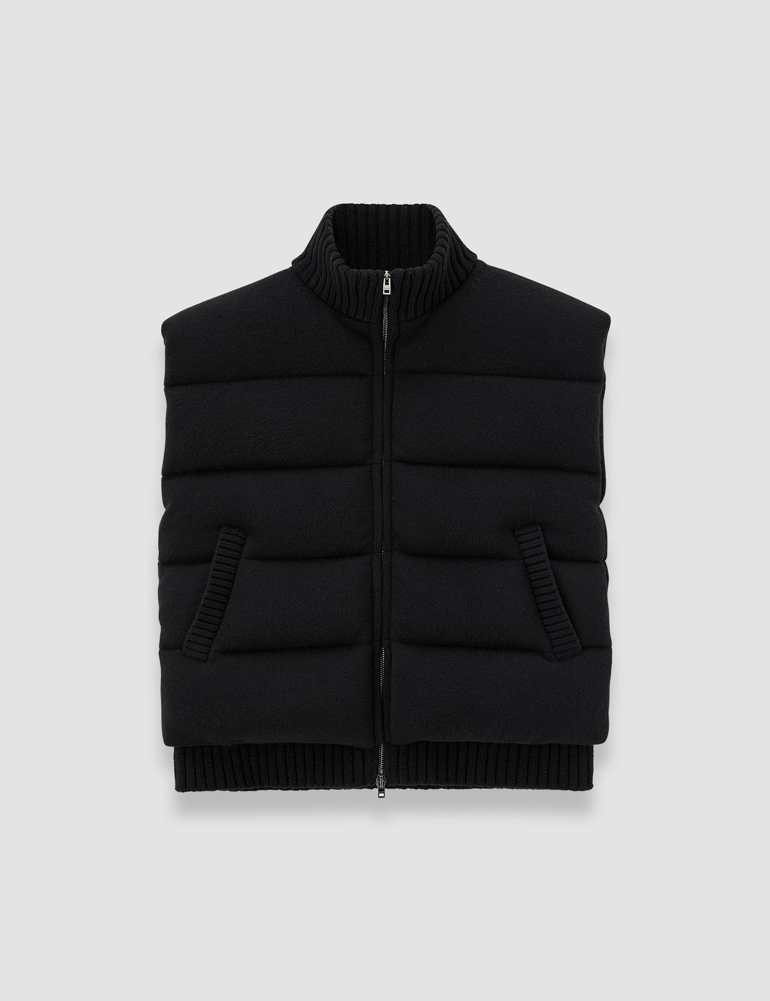 Black Knitted Down Puffer Gilet - Joseph