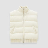 White Knitted Down Puffer Gilet - Joseph