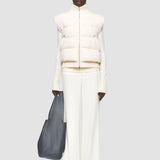 White Knitted Down Puffer Gilet - Joseph
