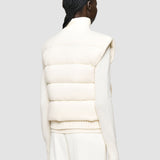 White Knitted Down Puffer Gilet - Joseph