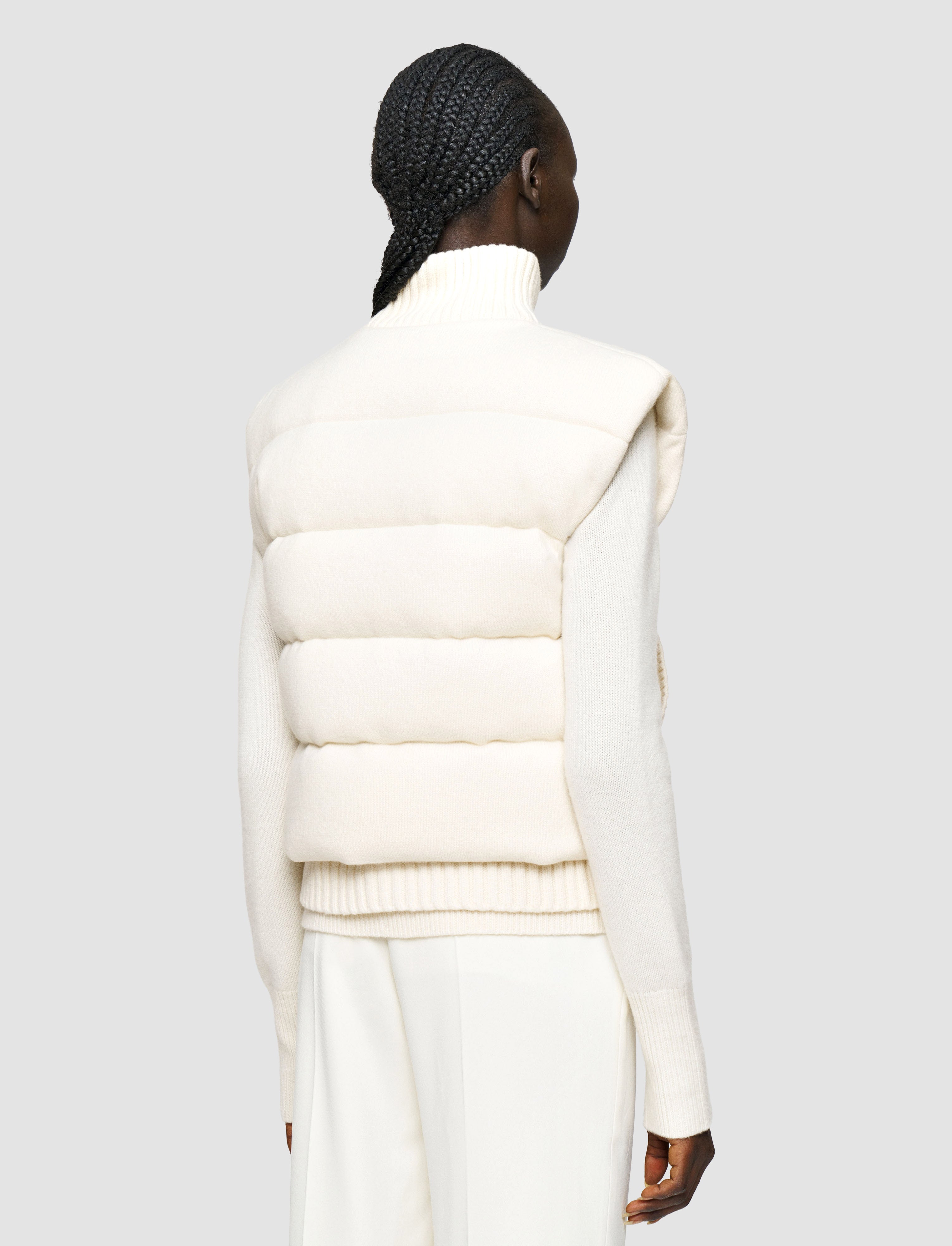 white-knitted-down-puffer-gilet-JOSEPH