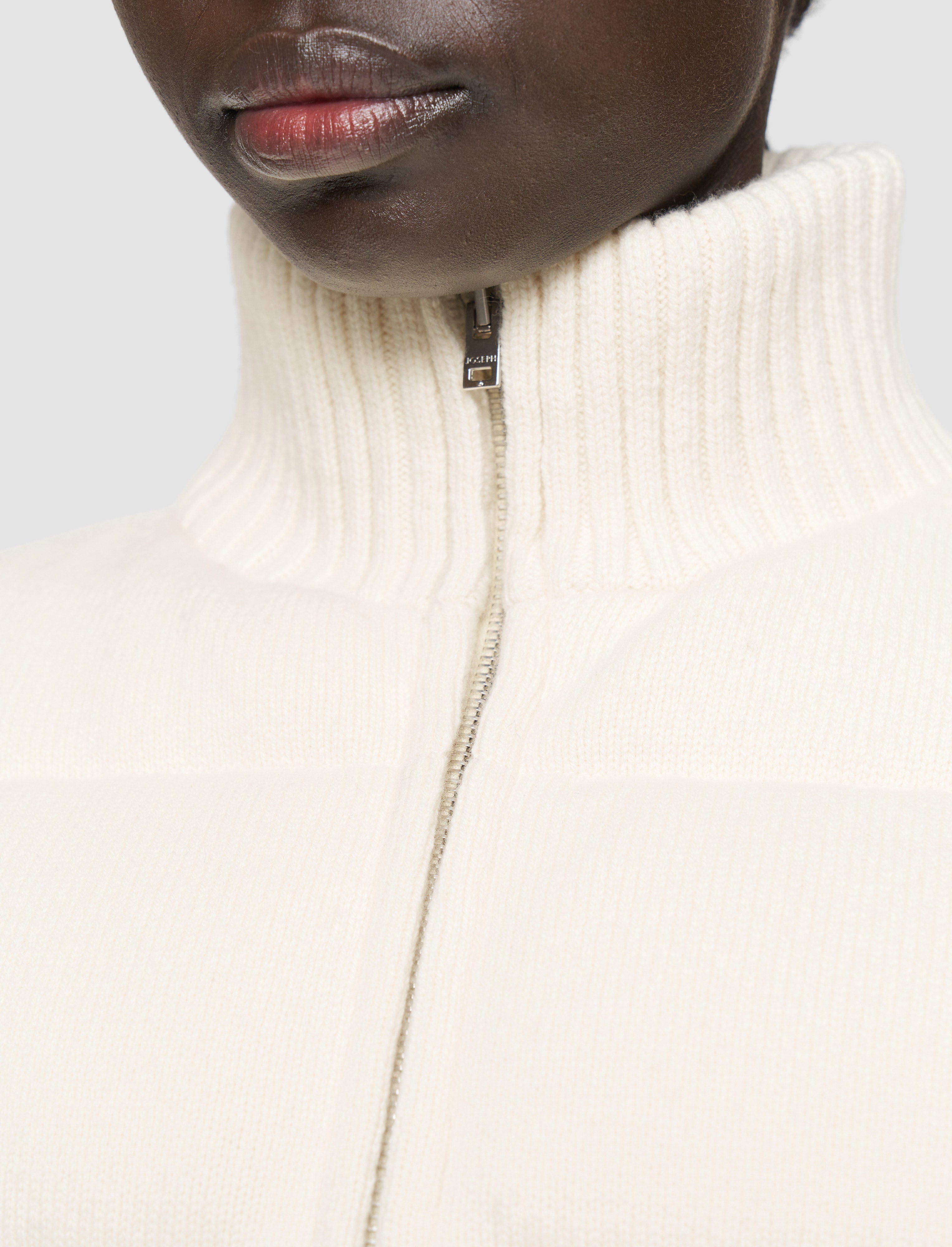 white-knitted-down-puffer-gilet-JOSEPH