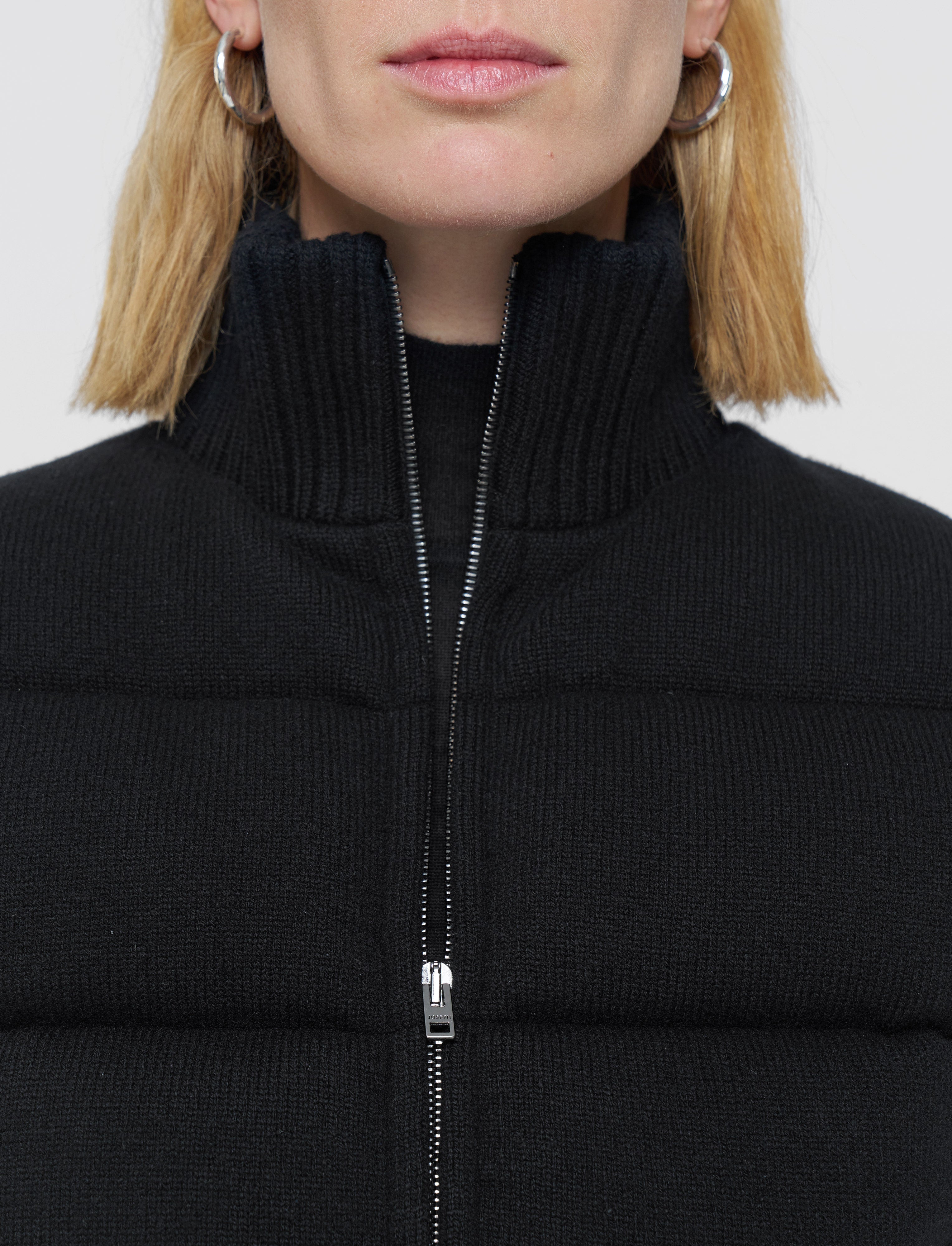 black-knitted-down-puffer-gilet-JOSEPH