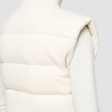 White Knitted Down Puffer Gilet - Joseph