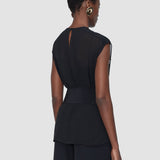 Black Kniza Crepe de Soie Silk Blouse - Joseph