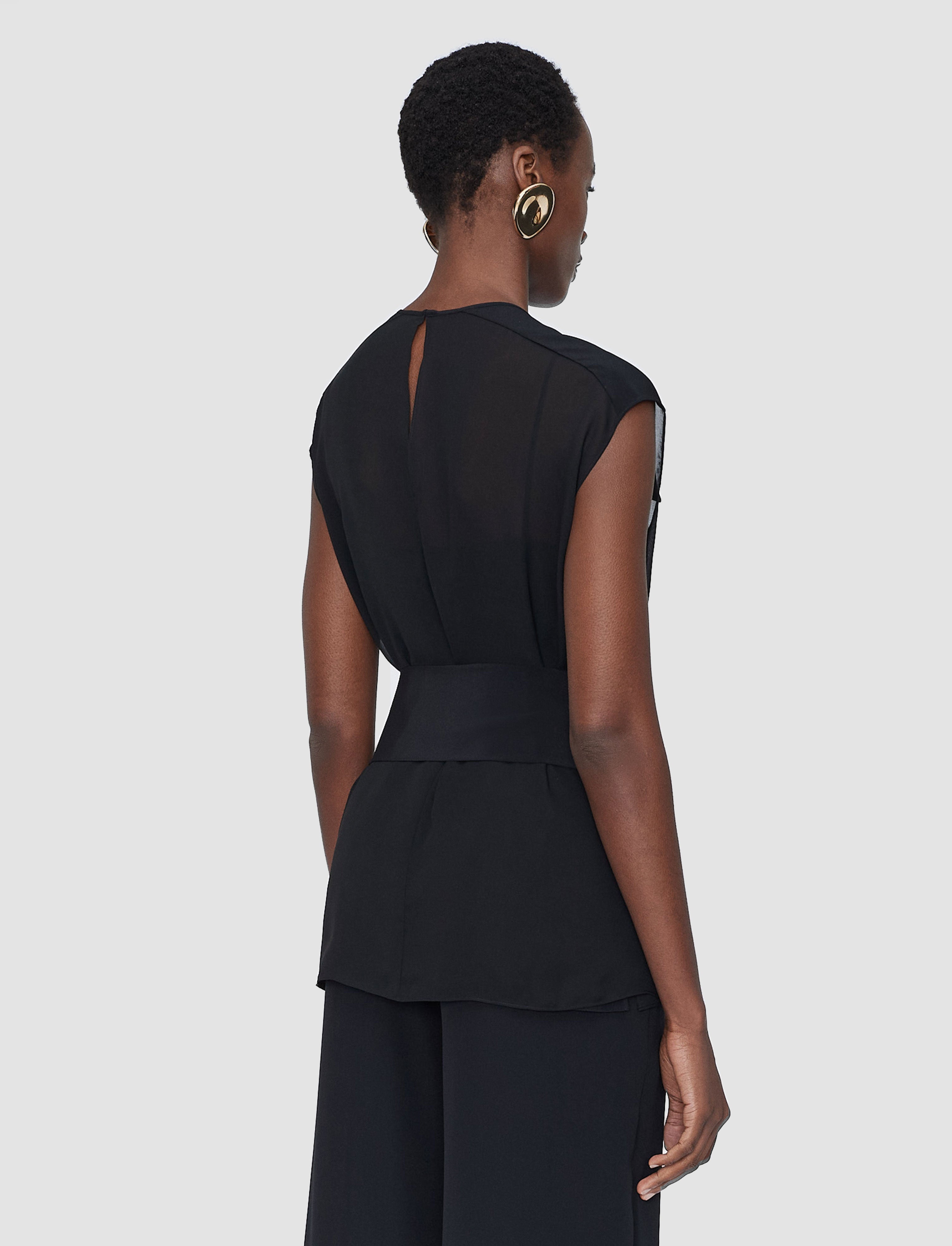black-kniza-crepe-de-soie-silk-blouse-JOSEPH
