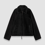 Black Kyro Soft Shearling Reversible Jacket - Joseph