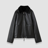 Black Kyro Soft Shearling Reversible Jacket - Joseph