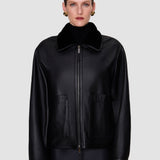 Black Kyro Reversible Soft Shearling Jacket - Joseph