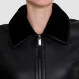 Black Kyro Reversible Soft Shearling Jacket - Joseph