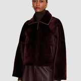 Purple Kyro Reversible Soft Shearling Jacket - Joseph