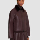 Purple Kyro Reversible Soft Shearling Jacket - Joseph