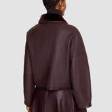 Purple Kyro Reversible Soft Shearling Jacket - Joseph