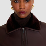 Purple Kyro Reversible Soft Shearling Jacket - Joseph