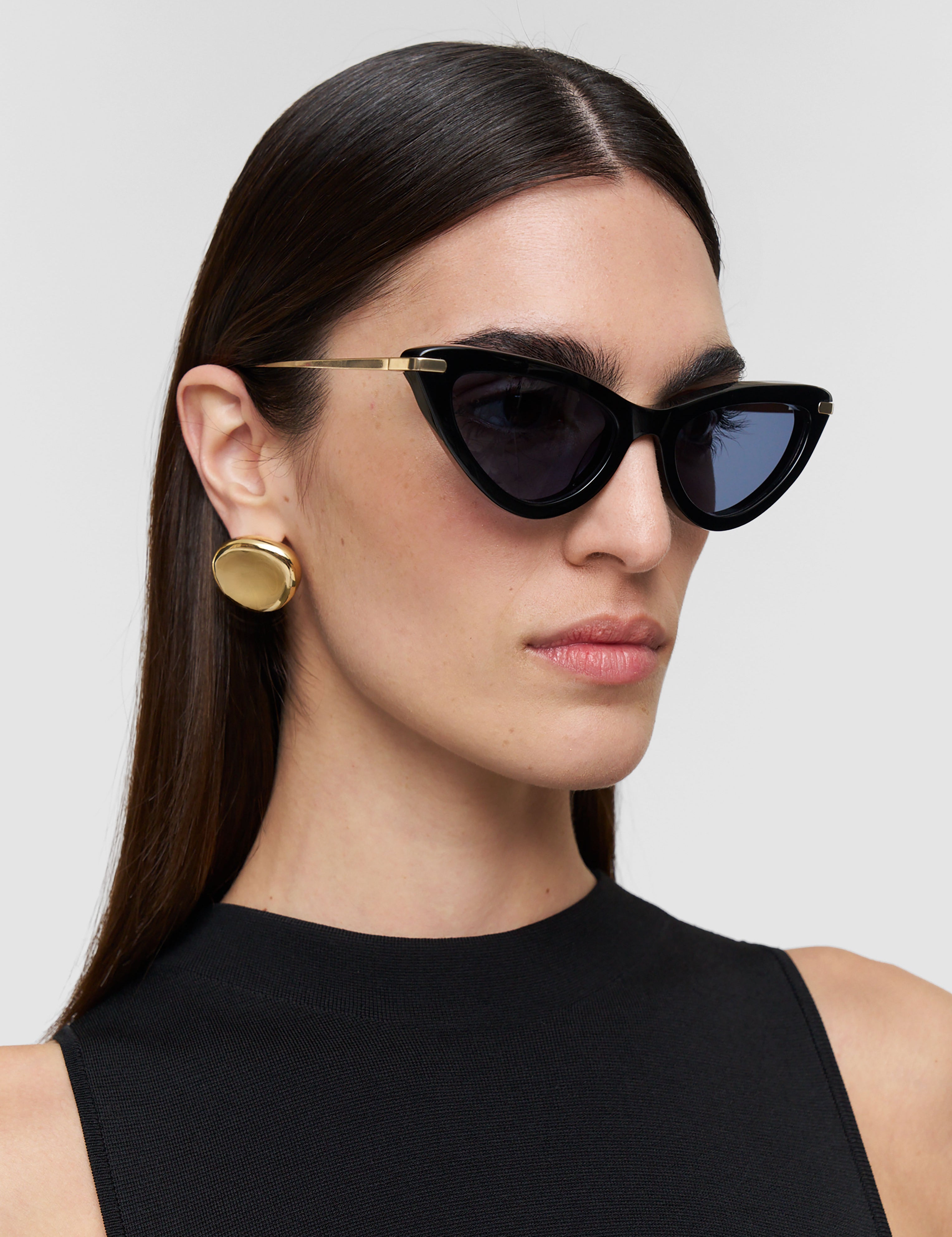 Black Laarous Cat Eye Sunglasses - Joseph