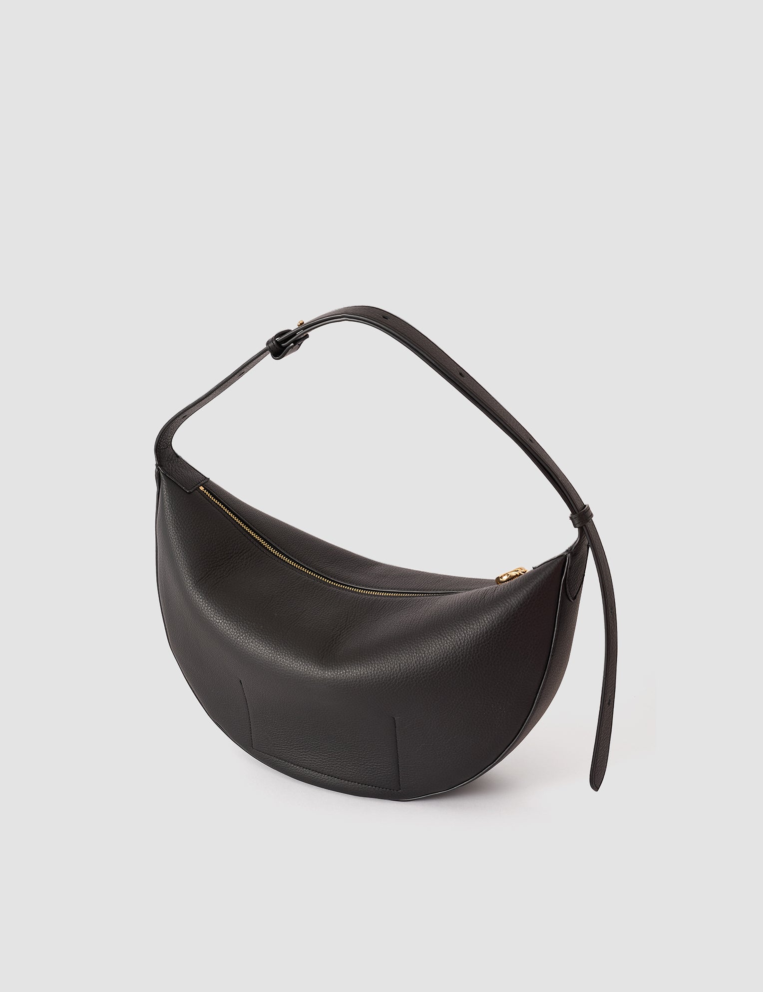 Black Large Bean Leather Bag - Joseph