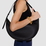 Black Large Bean Leather Bag - Joseph