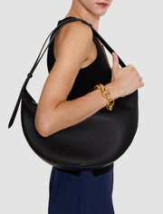 Black Large Bean Leather Bag - Joseph