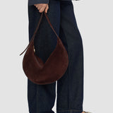Purple Large Bean Suede Bag - Joseph