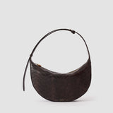 Brown Large Bean Woven Leather Bag - Joseph