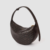 Brown Large Bean Woven Leather Bag - Joseph