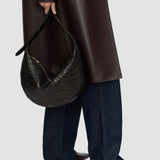 Large Bean Woven Leather Bag