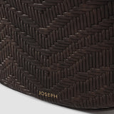Brown Large Bean Woven Leather Bag - Joseph