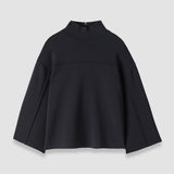 Black Larrey Compact Milano Knit Top - Joseph