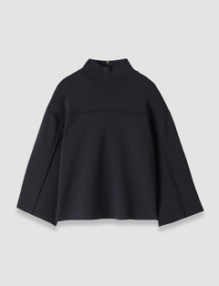 Black Larrey Compact Milano Knit Top - Joseph