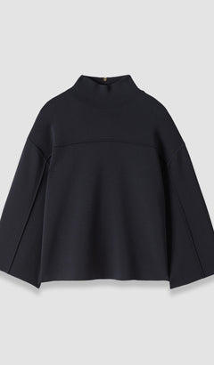 Black Larrey Compact Milano Knit Top - Joseph
