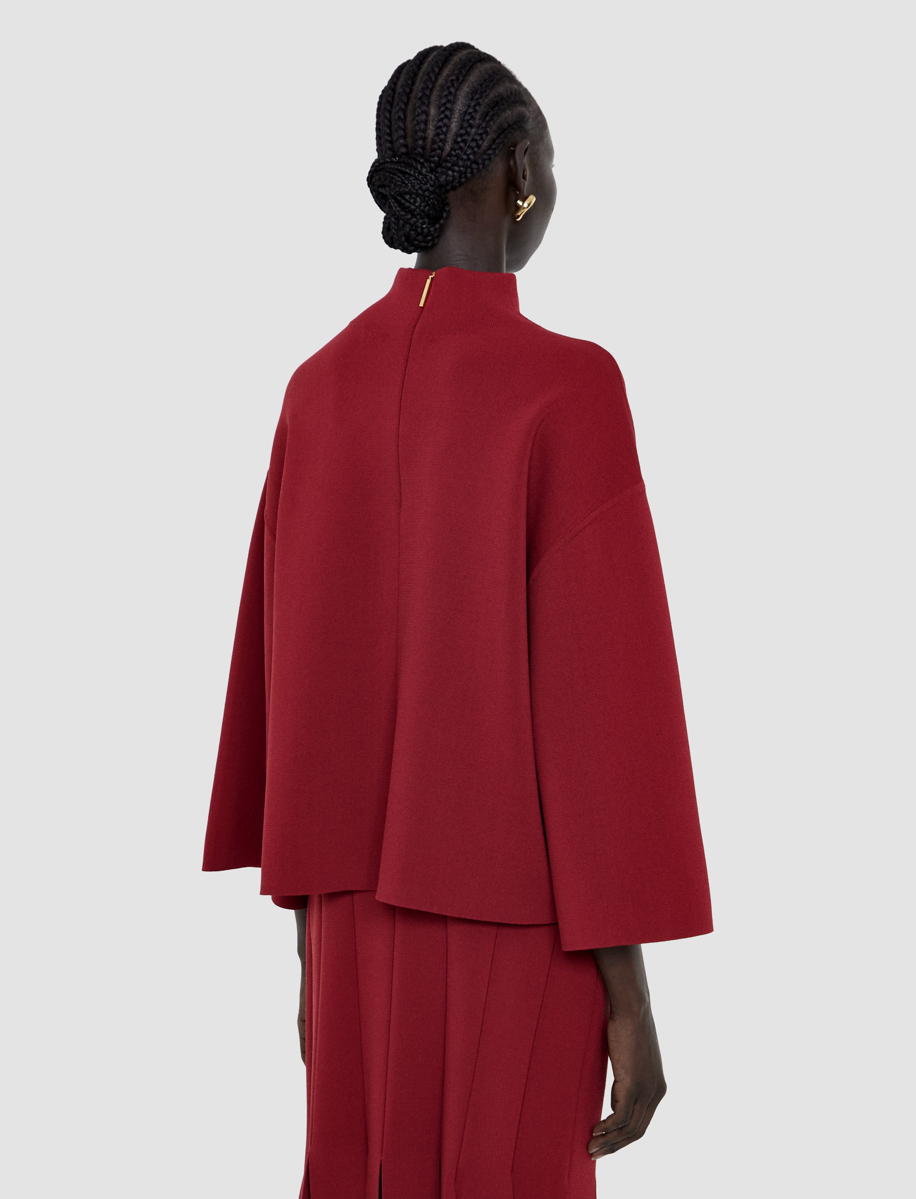 赤-larrey-compact-milano-knit-トップ-JOSEPH