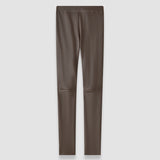 Brown Leather Stretch Leggings - Joseph
