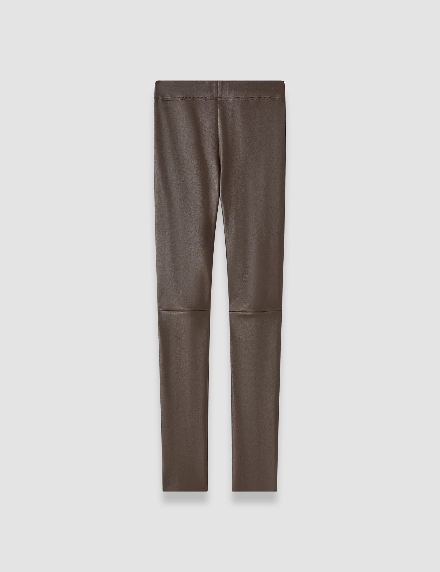 Brown Leather Stretch Leggings - Joseph